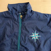 J- Vintage 90s Seattle Mariners MLB Pro Player Tag Embroidered Logo Zip Up Lightweight Jacket - XL