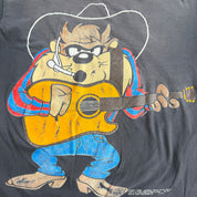 Vintage '93 Looney Tunes Taz Devil Country Singer Graphic Made In Canada Single Stitch Tee - L