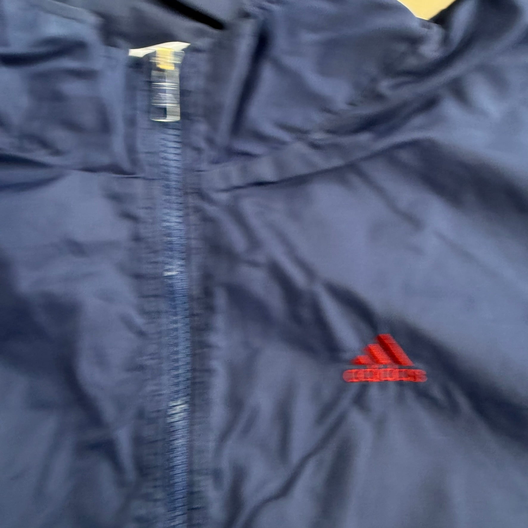 J- Vintage 90s Adidas Embroidered Logo Zip Up Lightweight Jacket - 2XL