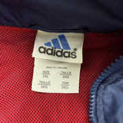 J- Vintage 90s Adidas Embroidered Logo Zip Up Lightweight Jacket - 2XL