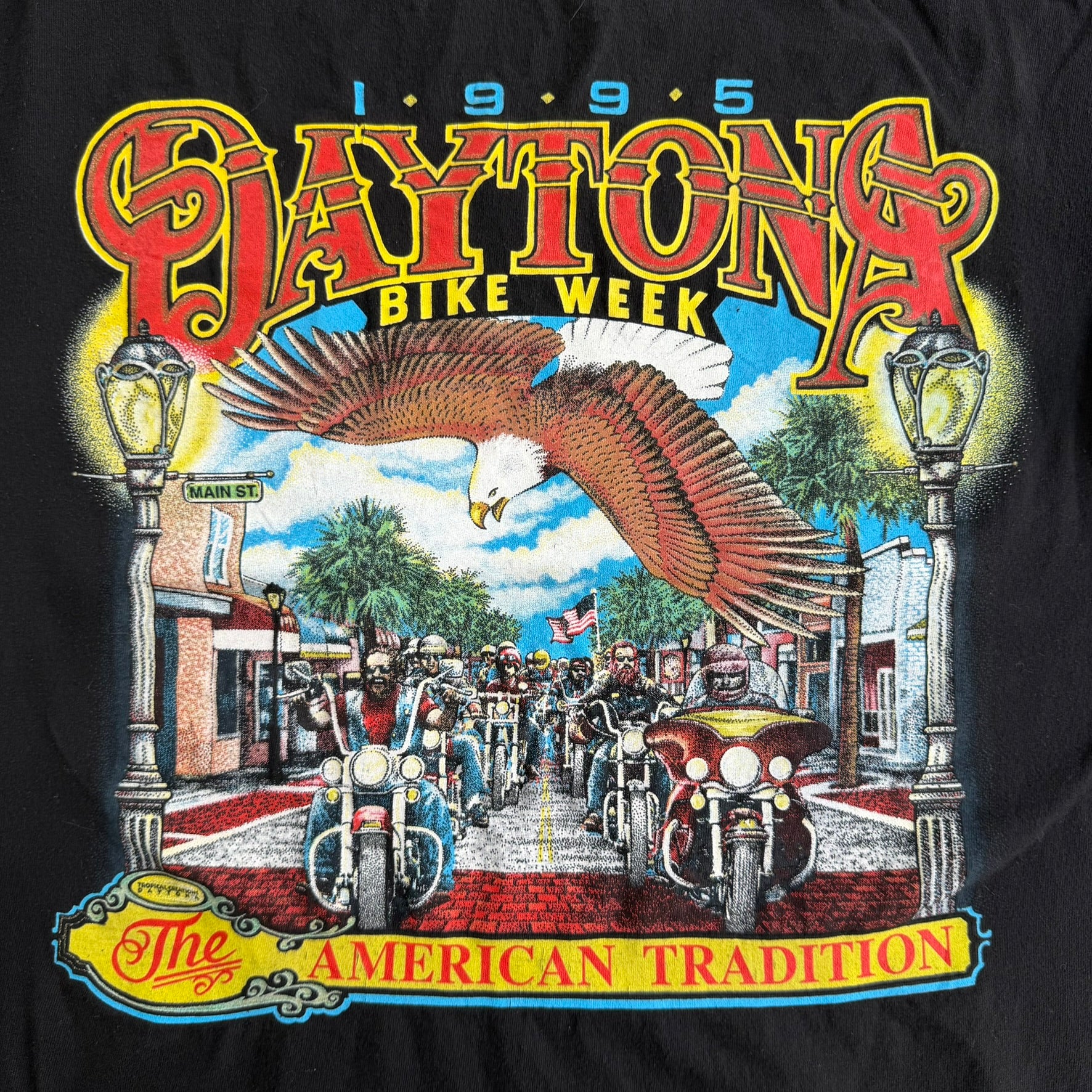 Vintage '95 Daytona Bike Week Graphic Single Stitch Tee - L