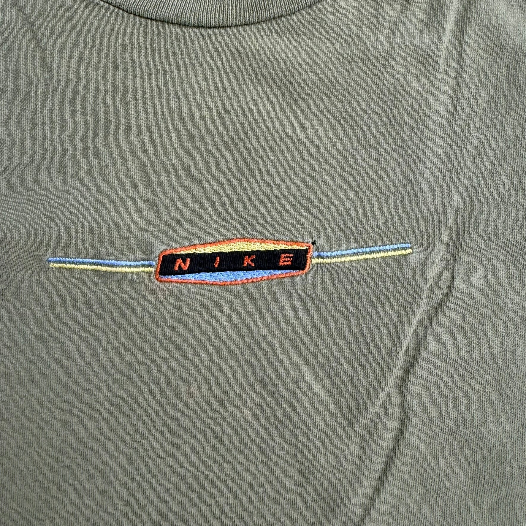 J- Vintage 90s Nike Embroidered Text Graphic Long Sleeve Tee - XL