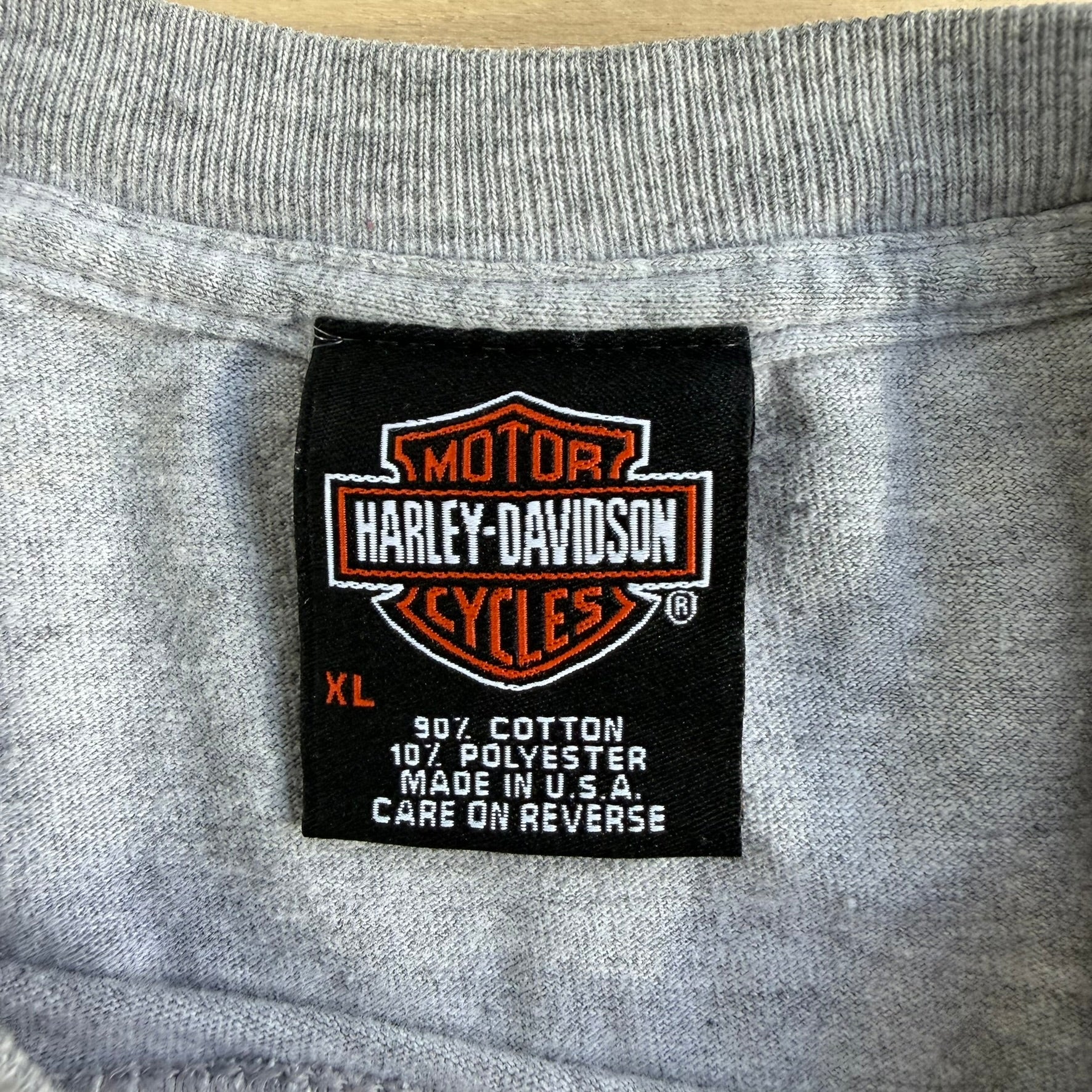 Vintage '04 Harley Davidson Elk Grove California Graphic Made In USA Long Sleeve Tee - XL