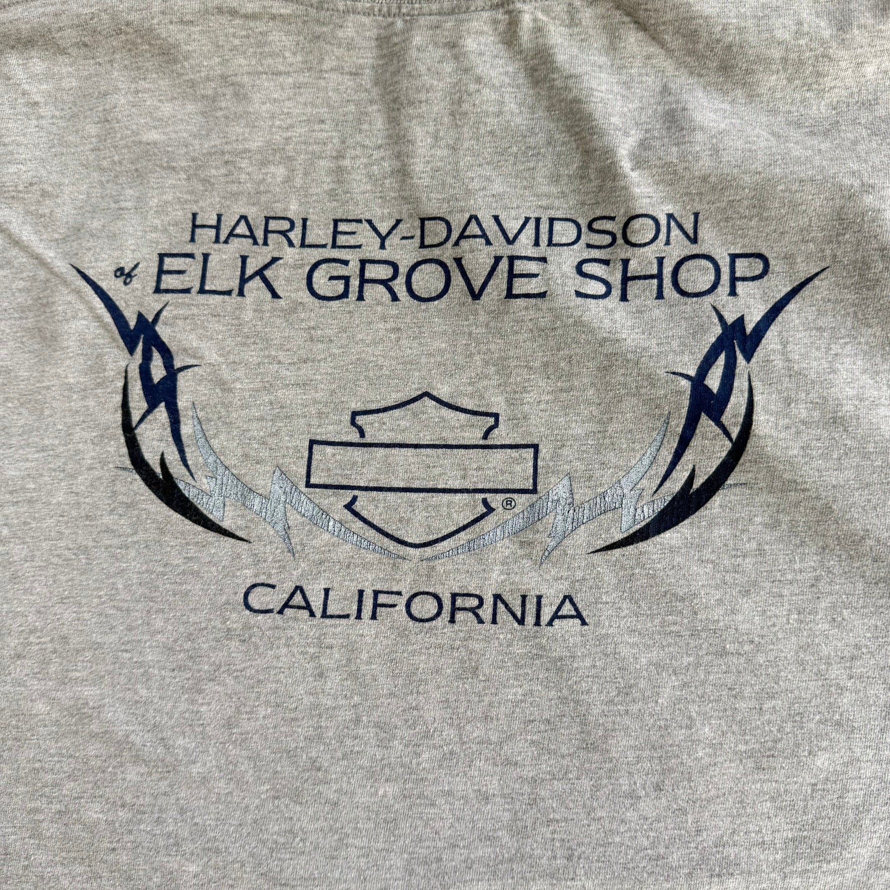 Vintage '04 Harley Davidson Elk Grove California Graphic Made In USA Long Sleeve Tee - XL