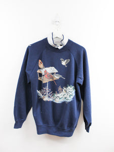 Vintage Cardinal In Snow Graphic Crewneck