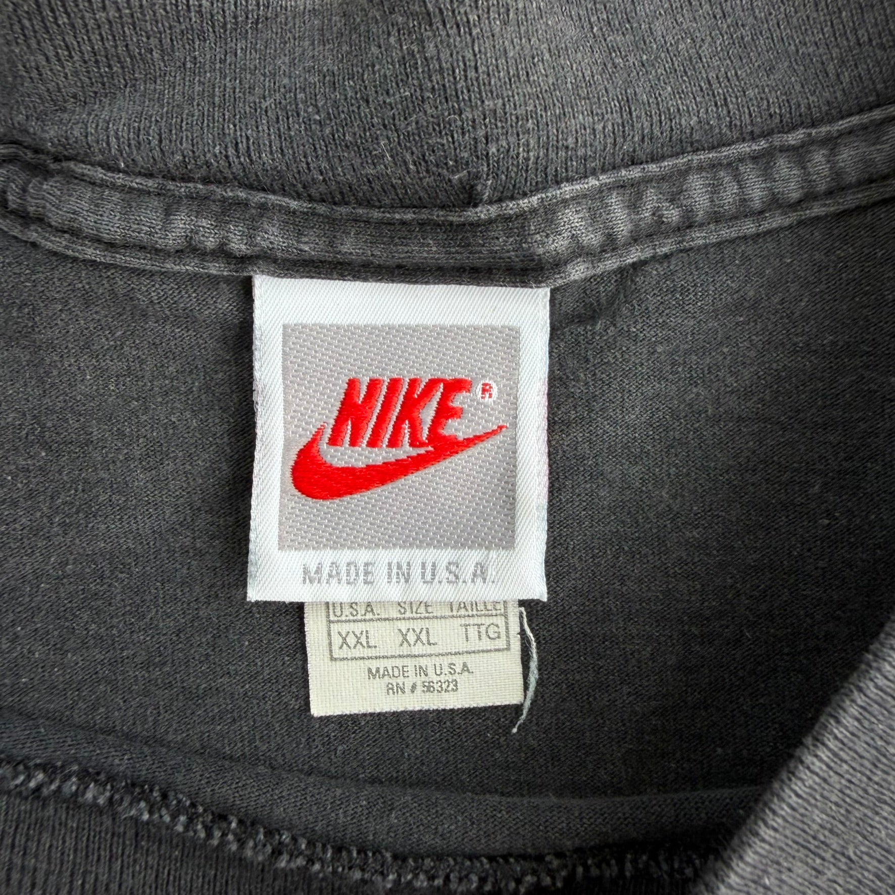 J- Vintage 90s Nike Authentic Athletic Graphic Made In USA Single Stitch Tee - 2XL