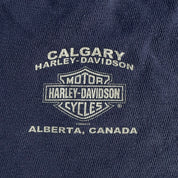 Vintage '06 Harley Davidson Calgary Alberta Graphic Thermal Long Sleeve Tee - XL