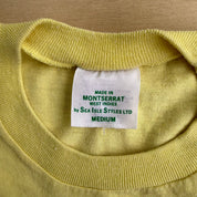J- Vintage 90s West Indies Montserrat Boat & Parrot Graphic Made In USA Single Stitch Tee - M