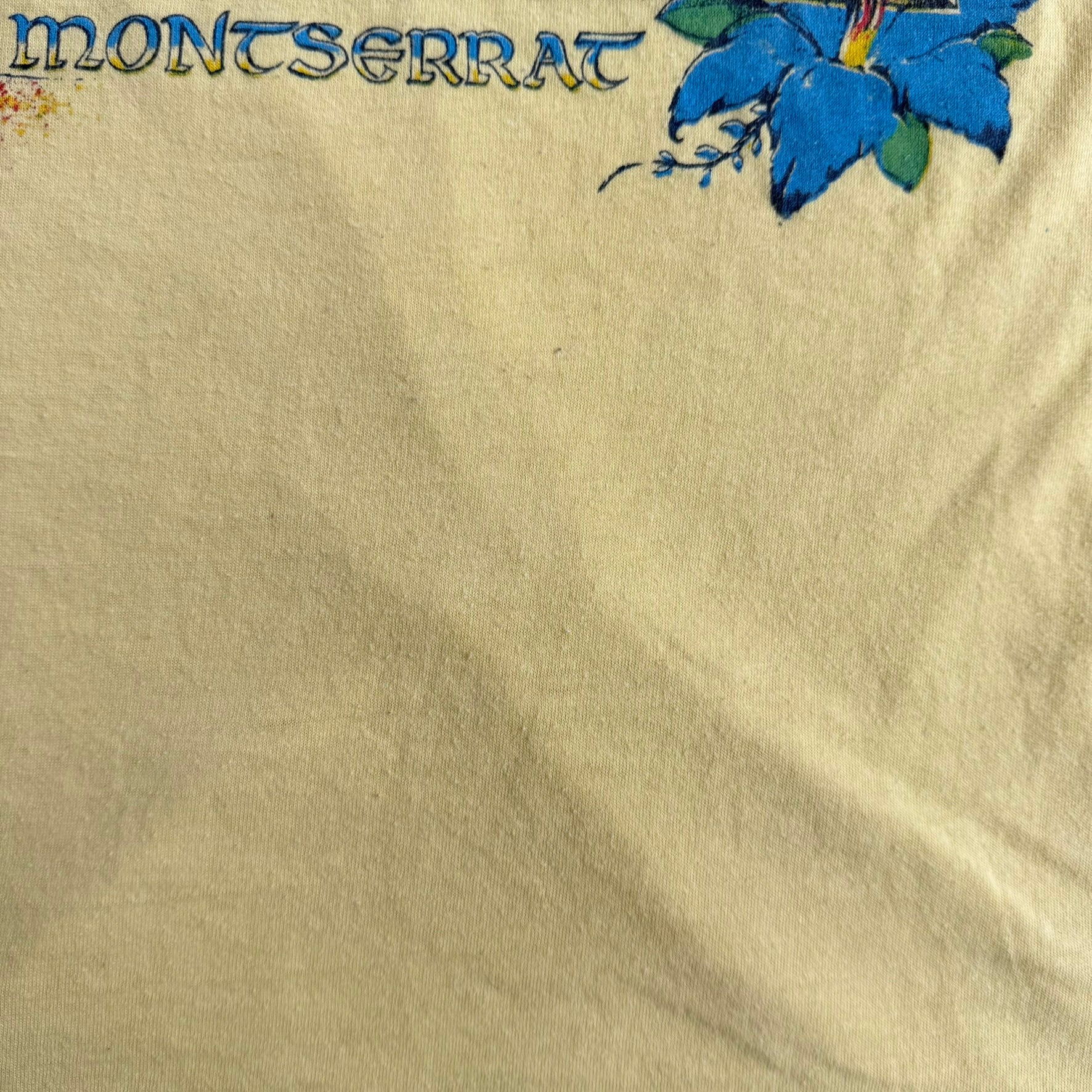 J- Vintage 90s West Indies Montserrat Boat & Parrot Graphic Made In USA Single Stitch Tee - M