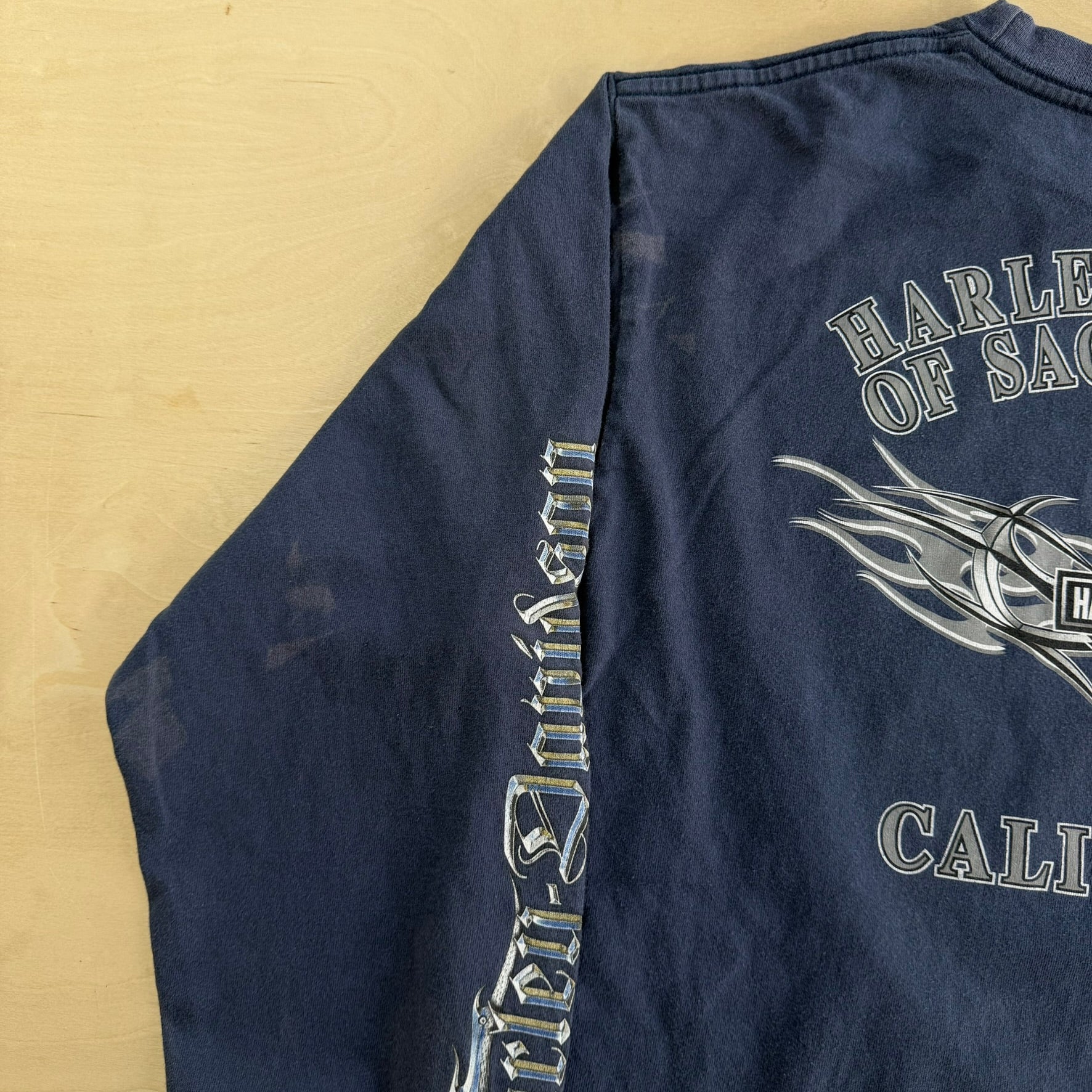 Vintage '05 Harley Davidson Sacramento California Graphic Made In USA Long Sleeve Tee - XL