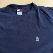 J- Vintage Tommy Hilfiger Embroidered Crest Tee - 2XL