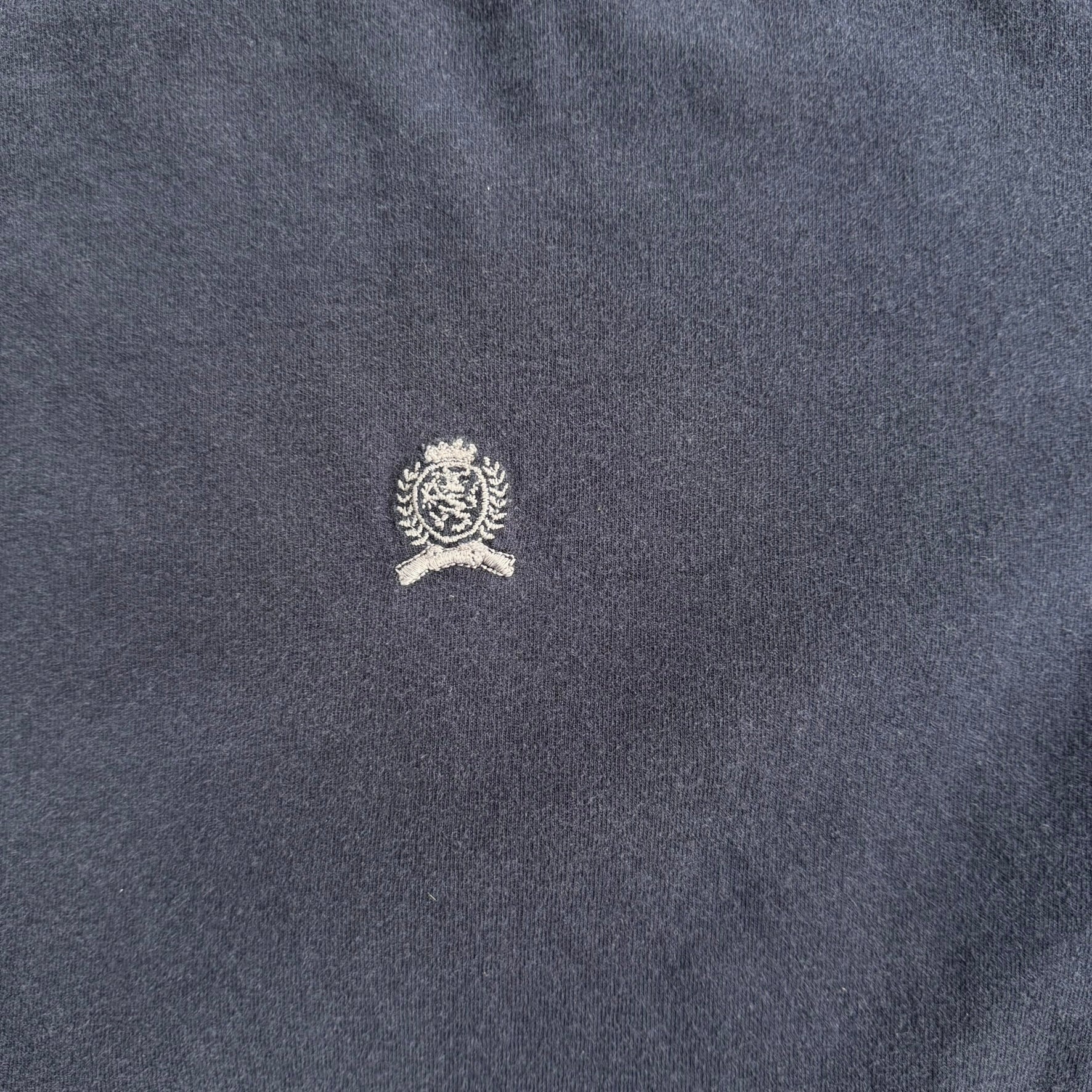 J- Vintage Tommy Hilfiger Embroidered Crest Tee - 2XL