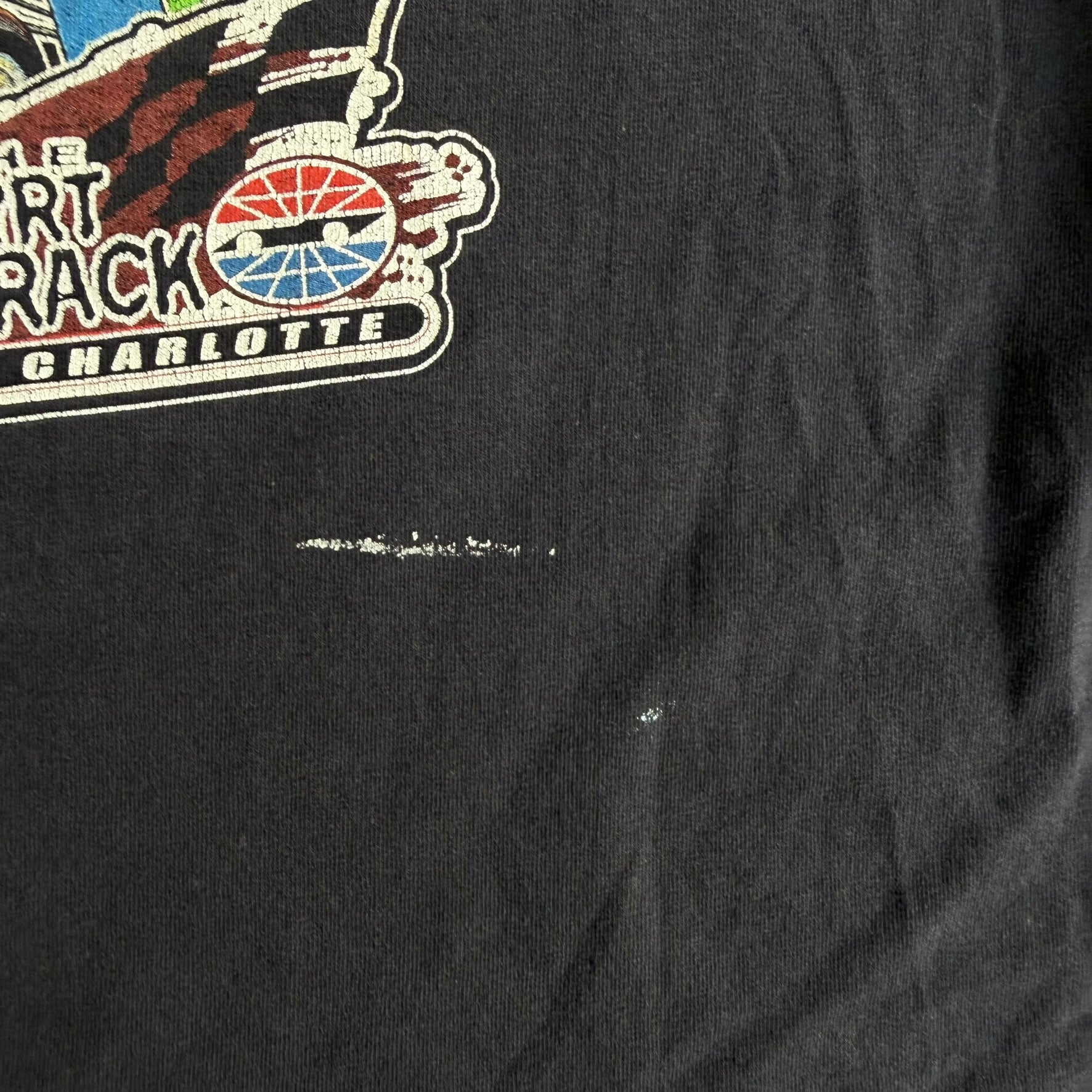 Vintage The Dirt Track Charlotte North Carolina Dirt Cars & Superstars Graphic Tee - 2XL