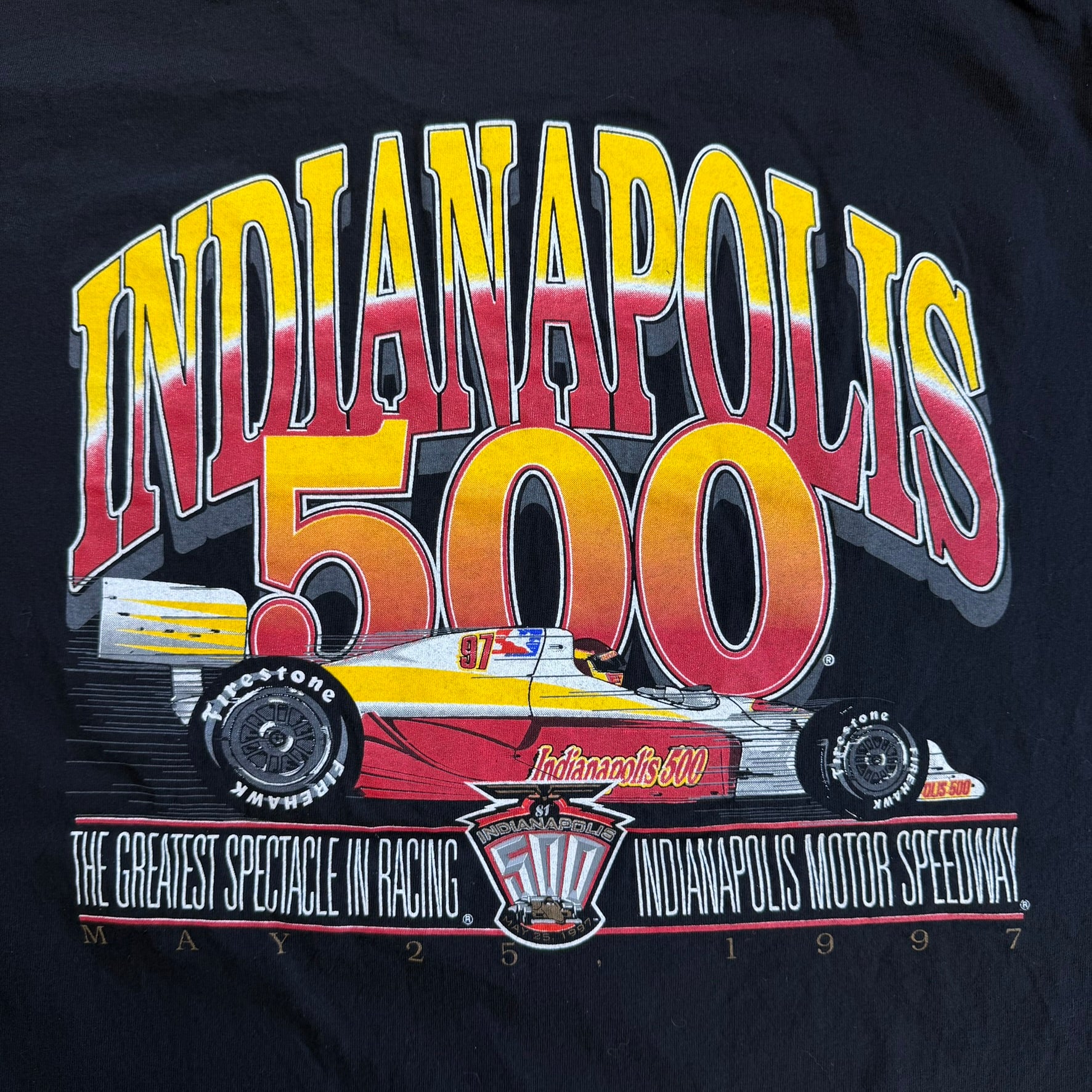 J- Vintage '97 Indianapolis Indy 500 Made In USA Long Sleeve Tee - XL