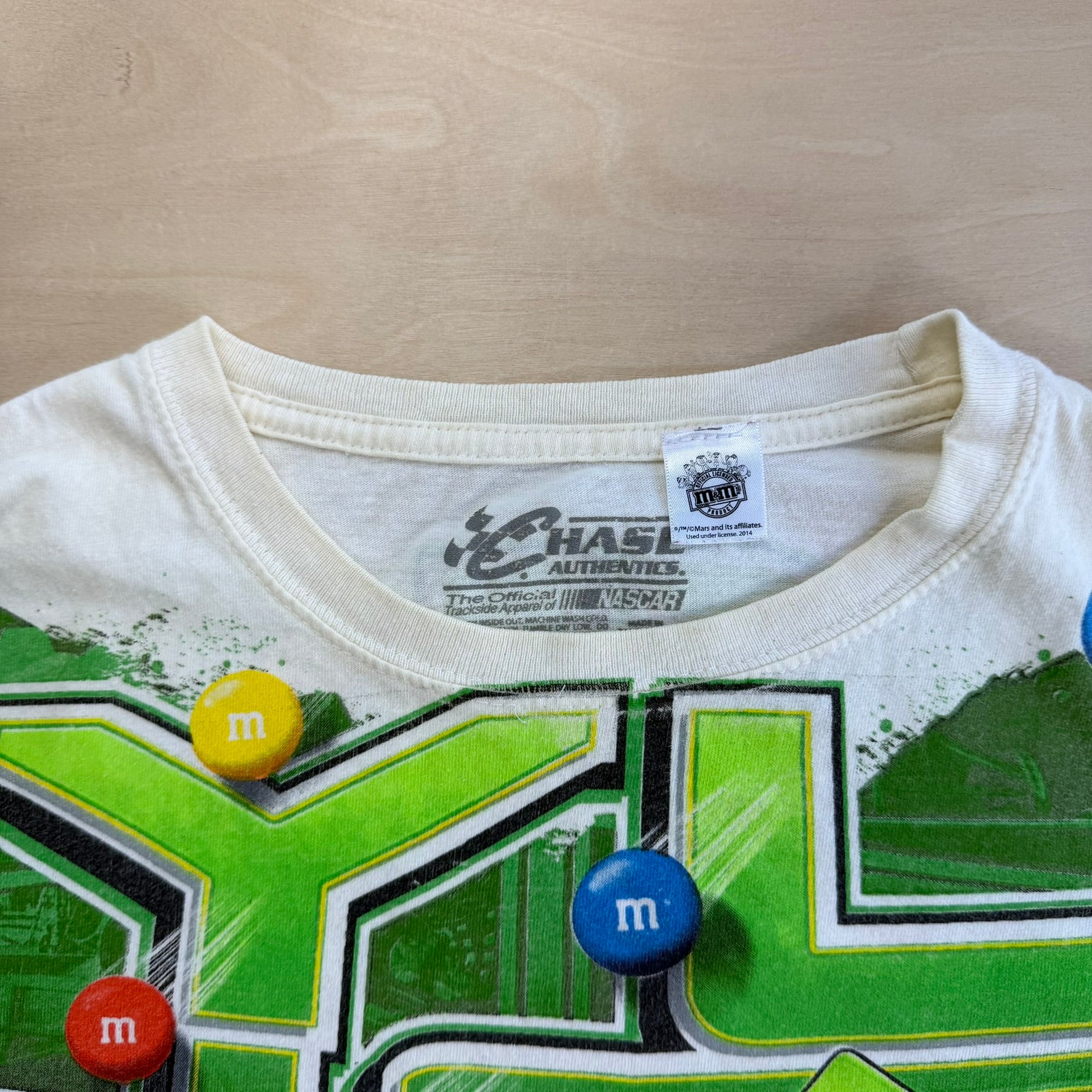 J- Vintage Nascar Kyle Busch M&M Car Graphic Tee - L