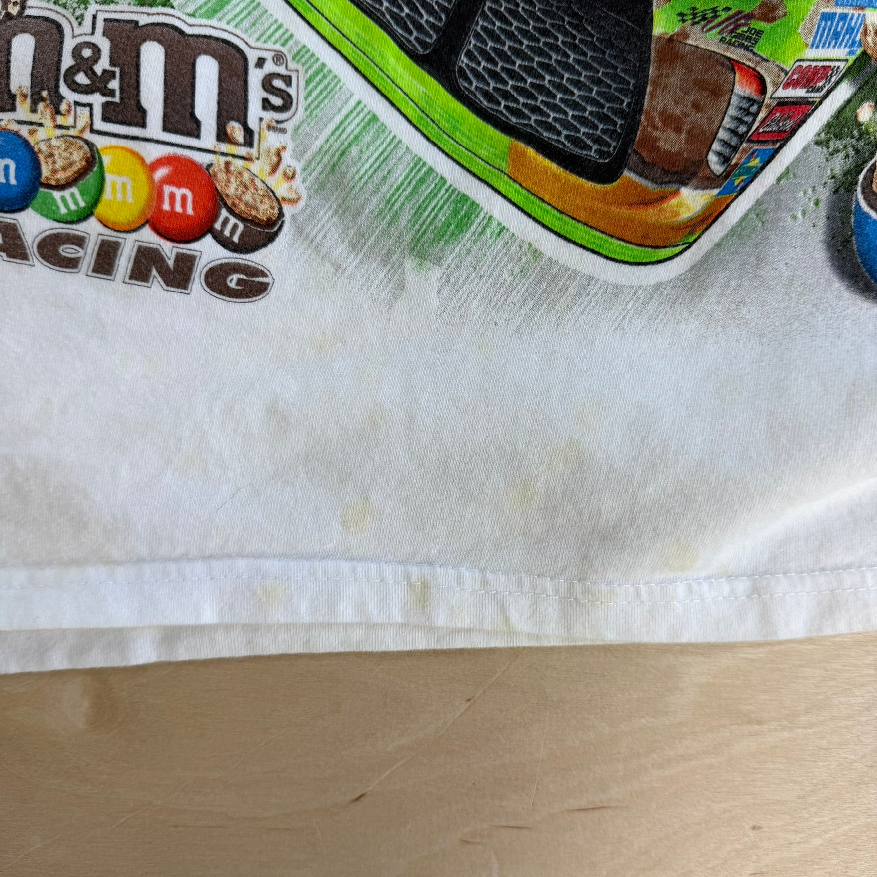 J- Vintage Nascar Kyle Busch M&M Car Graphic Tee - L