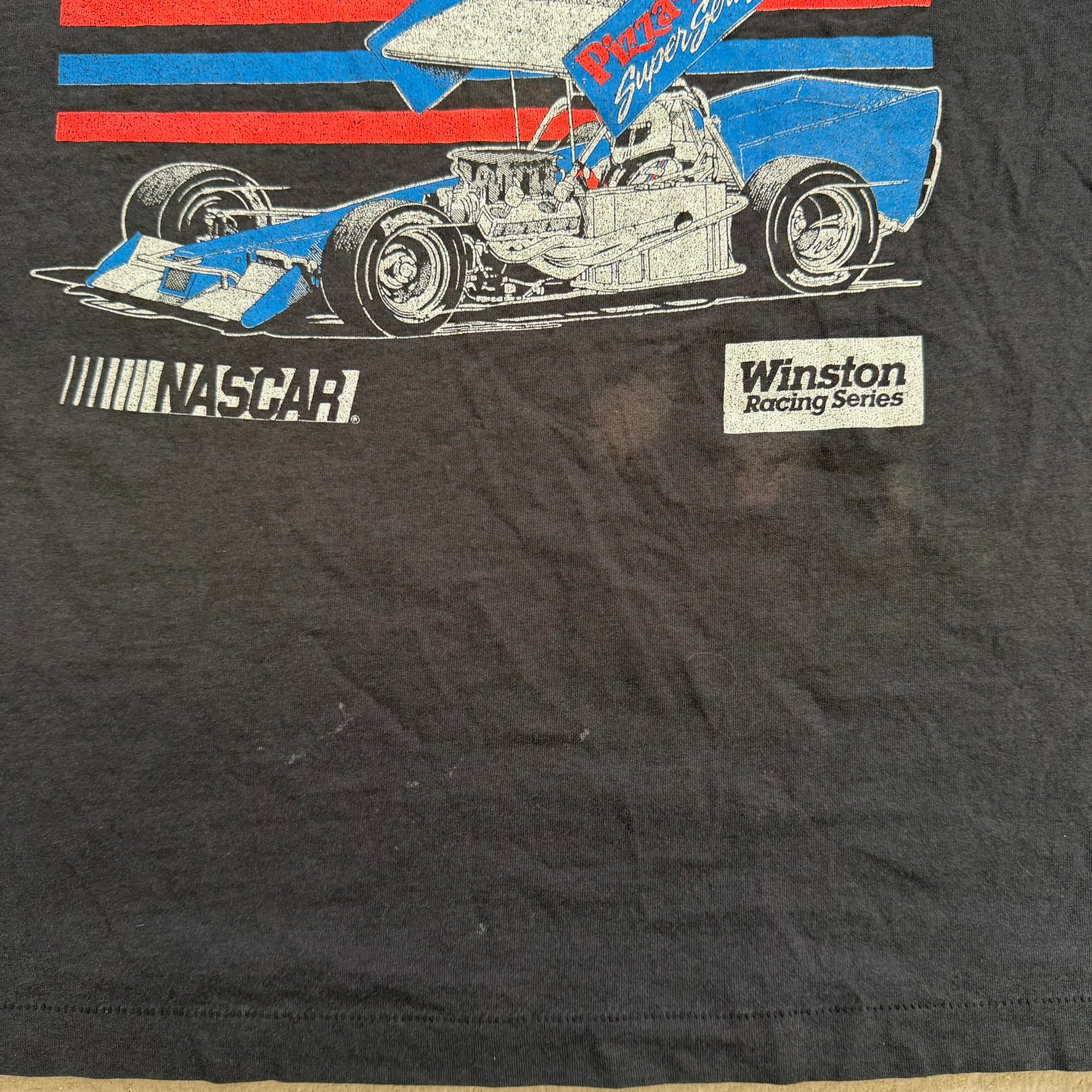 Vintage 90s Nascar Lee USA Speedway Cars Graphic Made In USA Single Stitch Tee - XL