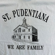 J- Vintage 90s St Pudentiana We Are Family Graphic Made In USA Single Stitch Tee - L