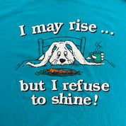 J- Vintage 90s I May Rise But I Refuse To Shine Cartoon Rabbit Graphic Made In USA Single Stitch Tee - 2XL