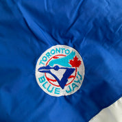 J- Vintage Toronto Blue Jays MLB New Face Tag Embroidered Logo Zip Up Lightweight Jacket - L
