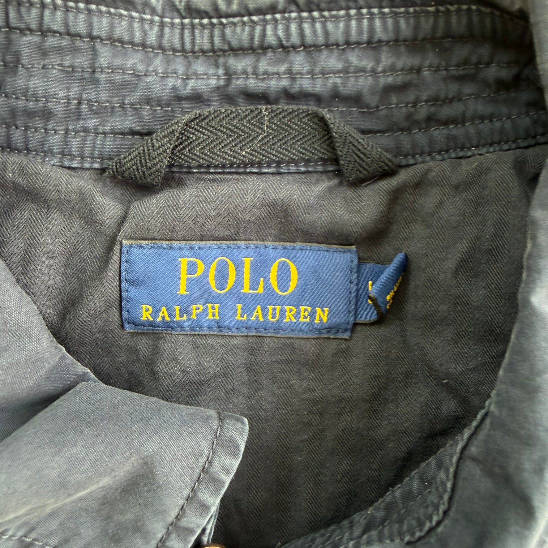 J- Vintage Polo RL Embroidered Logo Zip Up Lightweight Jacket - L
