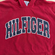 J- Vintage 90s Tommy Hilfiger Collegiate Style Text Graphic Hoodie - XL (fits L)