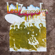 J- Vintage '99 Led Zeppelin Liquid Blue Acid Wash Single Stitch Tee - XL