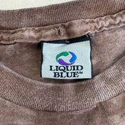 J- Vintage '99 Led Zeppelin Liquid Blue Acid Wash Single Stitch Tee - XL