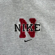 J- Vintage 90s Nike Embroidered Logo & Swoosh Made In USA Hoodie - M