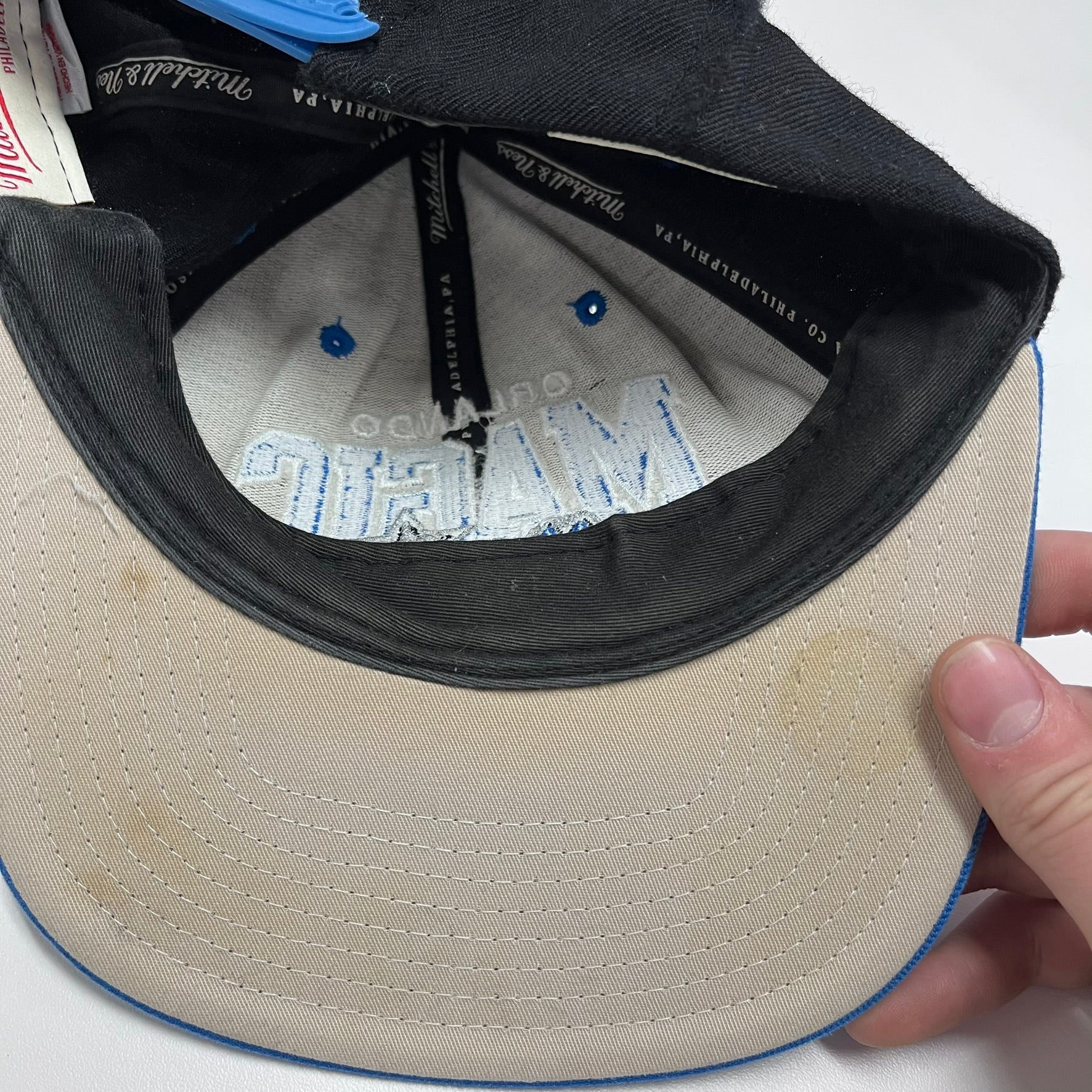 F- Vintage Orlando Magic NBA Mitchell & Ness Old Logo Snapback Hat