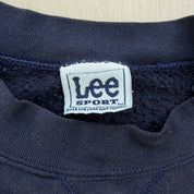 J- Vintage Uconn Huskies Embroidered Text & Logo Lee Crewneck - L