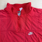 J- Vintage 90s Nike Embroidered Logo Quarter Zip Crewneck - XL