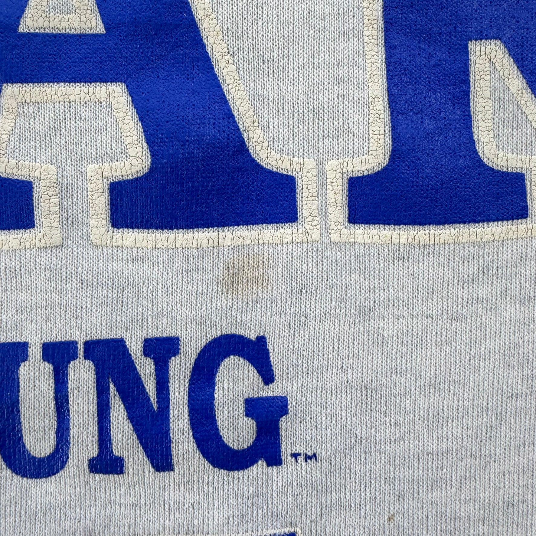 J- Vintage Brigham Young University Cougars Text & Logo Crewneck - L