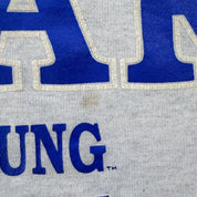 J- Vintage Brigham Young University Cougars Text & Logo Crewneck - L