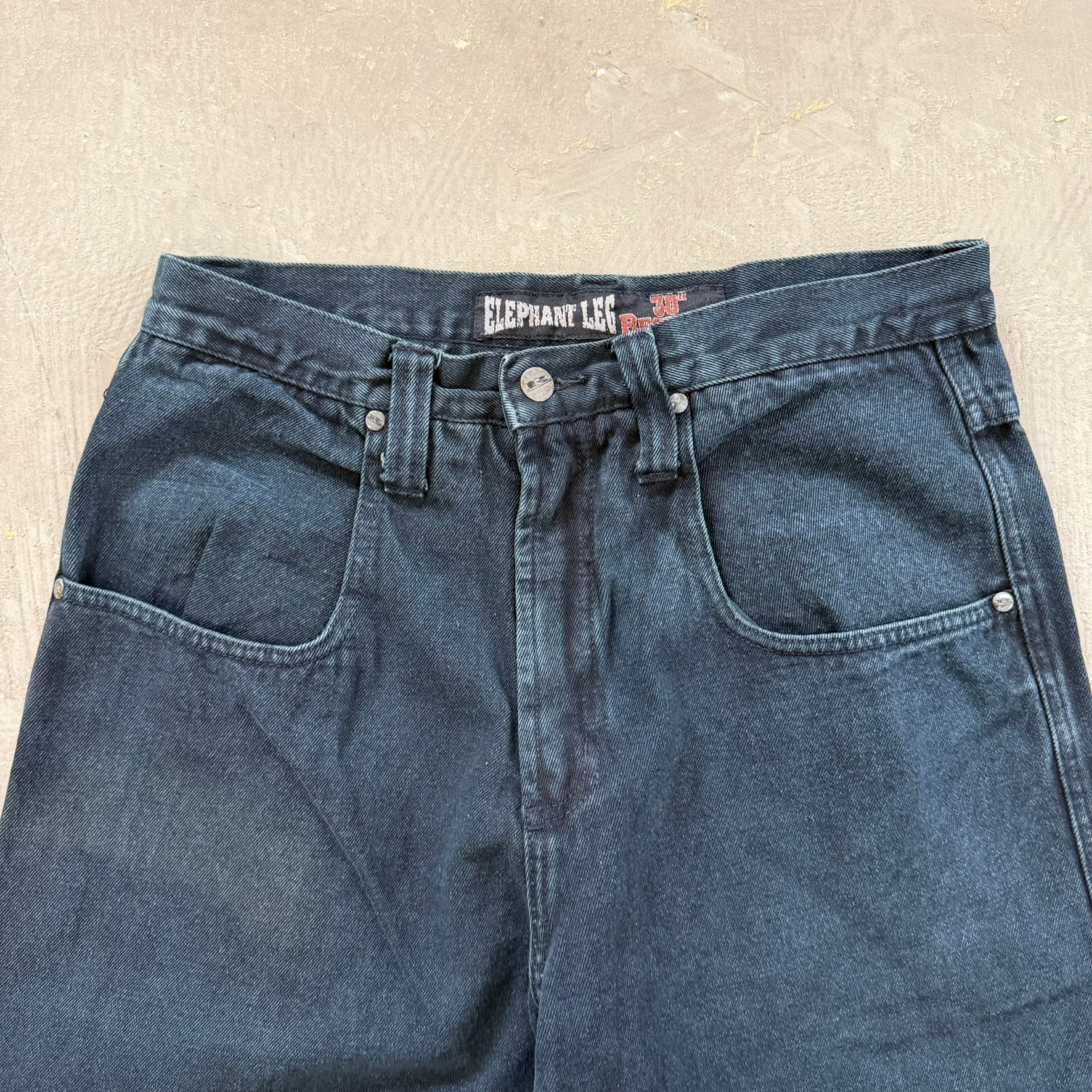 Vintage Elephant Legs Results Black Wide Leg Jeans - 30x31