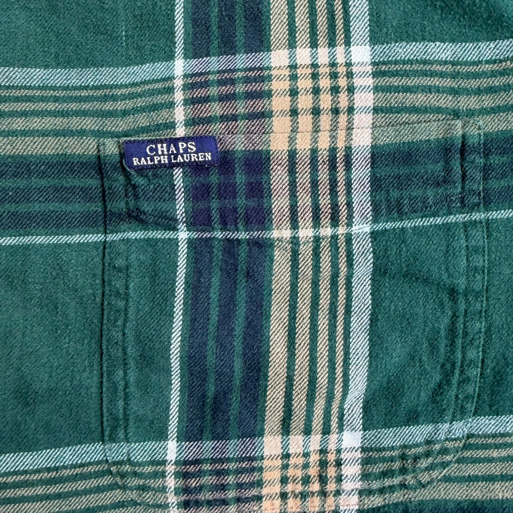 J- Vintage 90s Ralph Lauren Chaps Plaid Flannel Shirt - XL