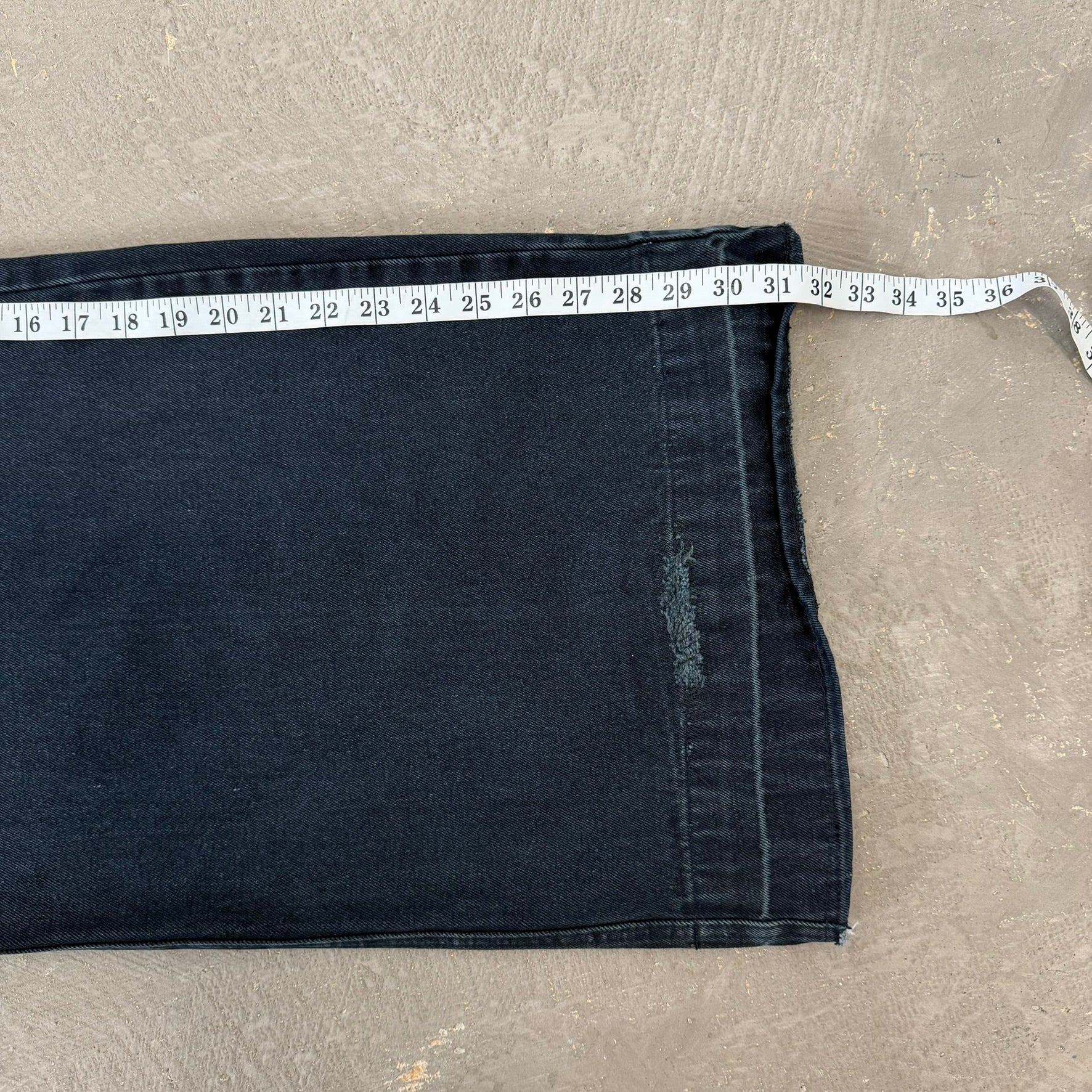 Vintage Elephant Legs Results Black Wide Leg Jeans - 30x31