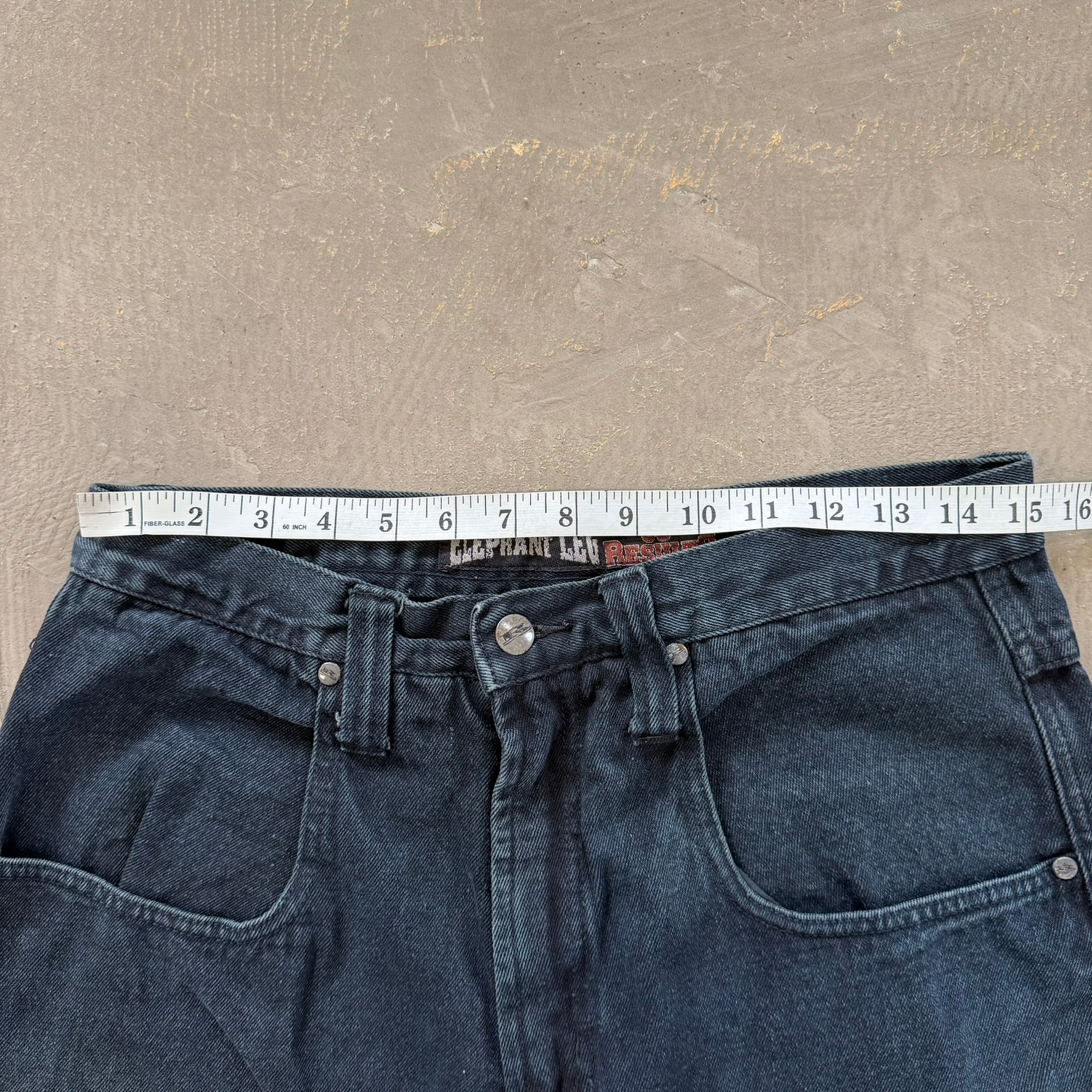 Vintage Elephant Legs Results Black Wide Leg Jeans - 30x31