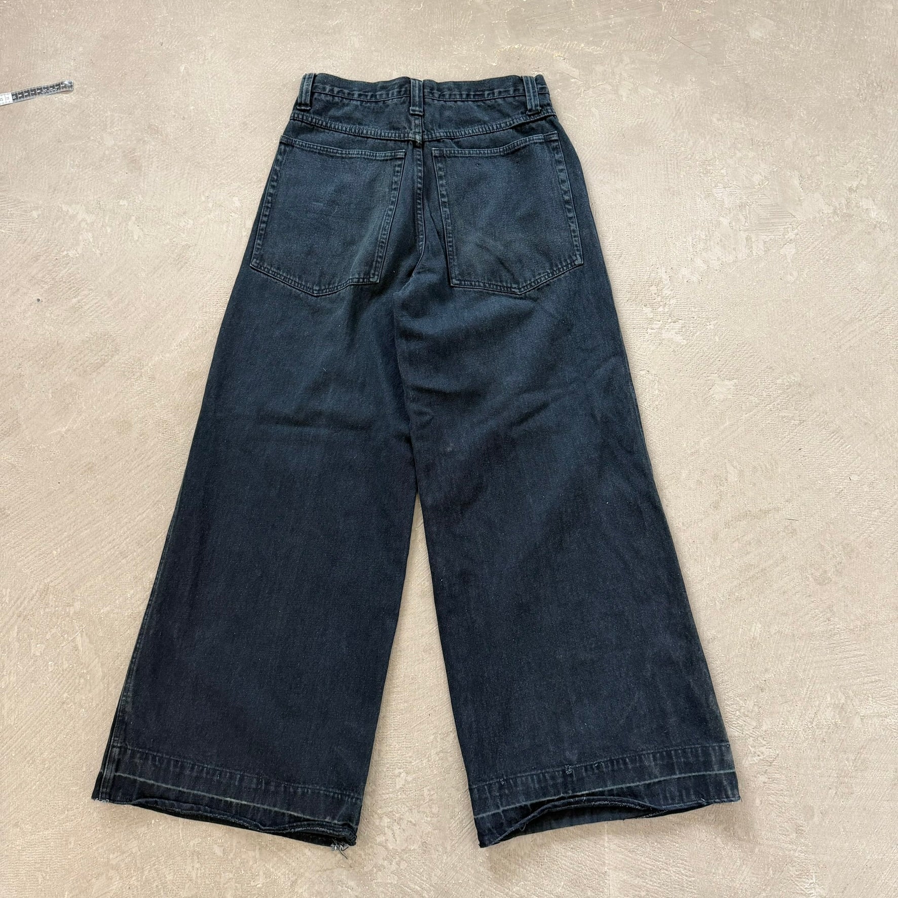 Vintage Elephant Legs Results Black Wide Leg Jeans - 30x31