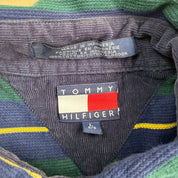 J- Vintage 90s Tommy Hilfiger Striped Button Down Shirt - L