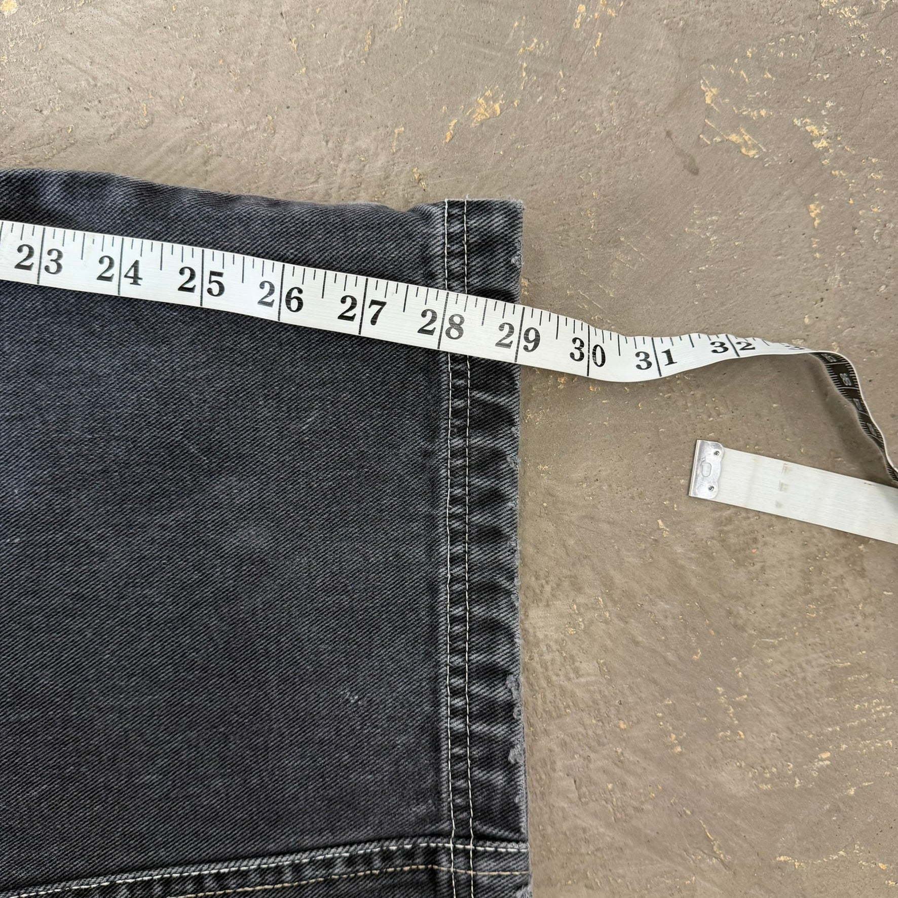 Vintage Exco Jeans Logo Faded Black Wide Leg Jeans - 35x29