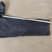 Vintage Exco Jeans Logo Faded Black Wide Leg Jeans - 35x29