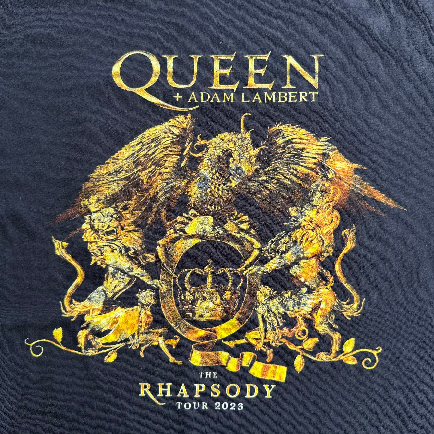 J- '23 Queen & Adam Lambert The Rhapsody Tour Graphic Tee - L