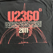 J- Vintage '11 U2 360 Tour Picture Graphic American Apparel Tag Made In USA Tee - XL