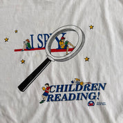 J- Vintage 90s Scholastic Book Fairs I Spy Children Reading Single Stitch Tee - XL