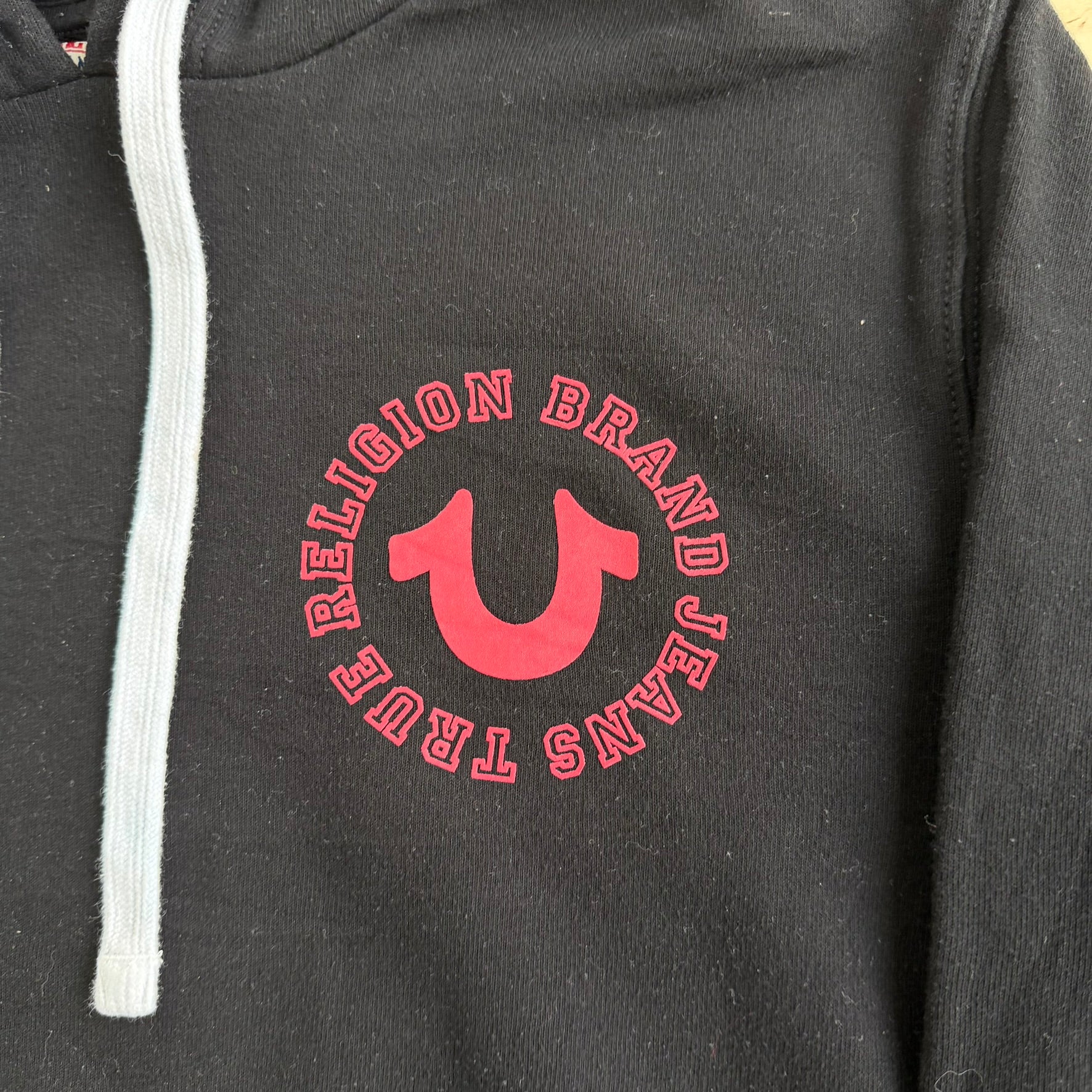 Vintage True Religion Brand Text Graphic Hoodie- L