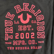Vintage True Religion Brand Text Graphic Hoodie- L