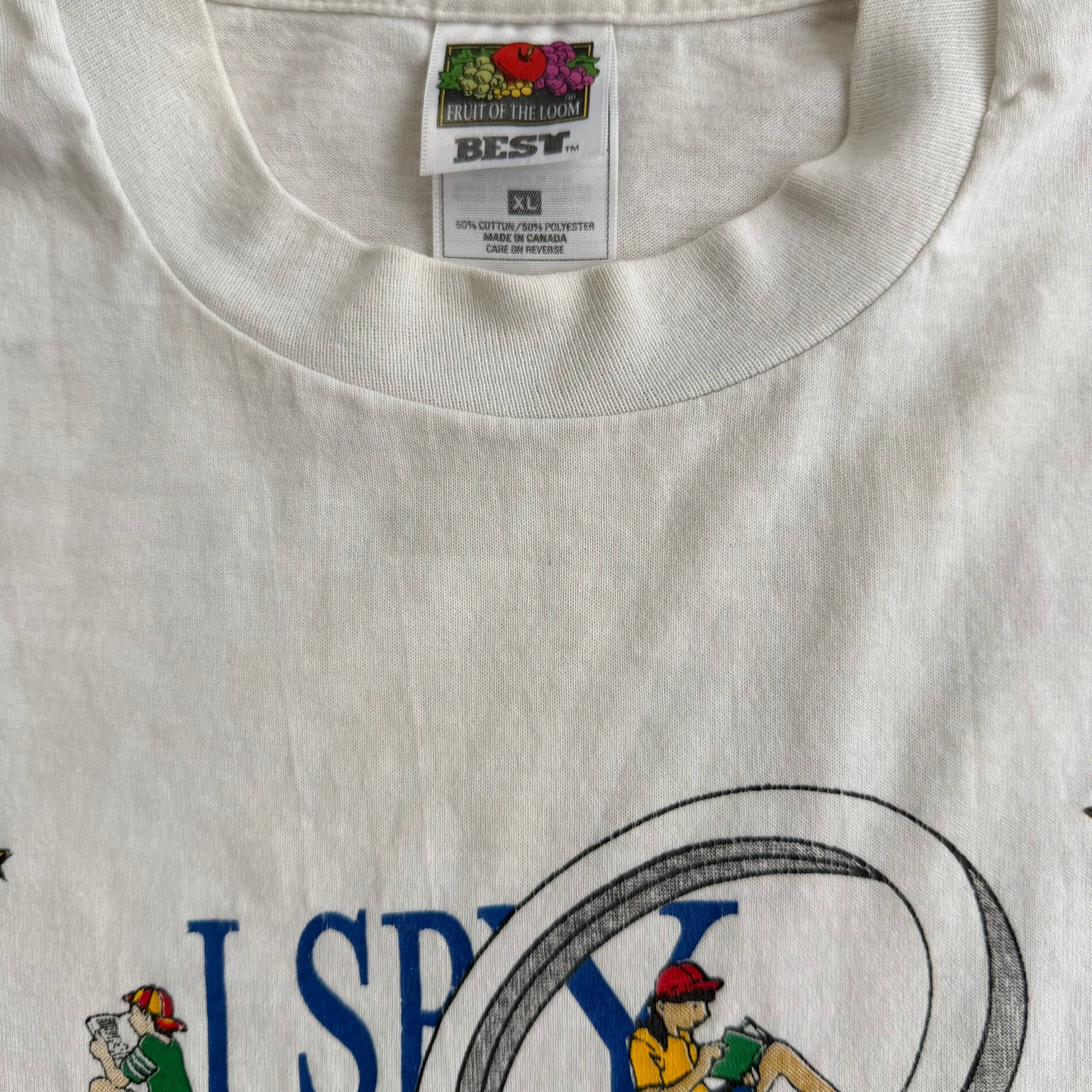 J- Vintage 90s Scholastic Book Fairs I Spy Children Reading Single Stitch Tee - XL