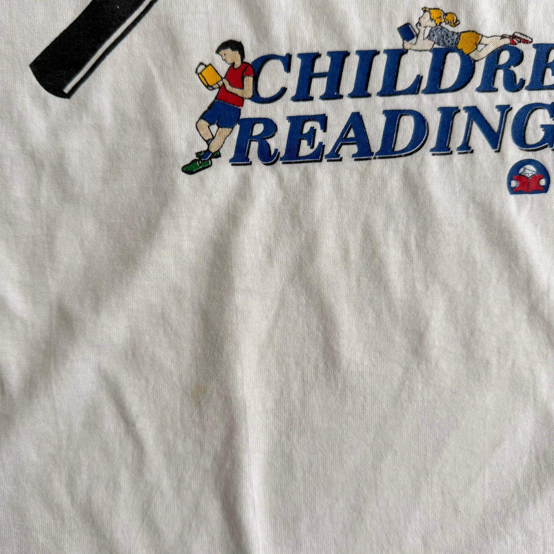 J- Vintage 90s Scholastic Book Fairs I Spy Children Reading Single Stitch Tee - XL