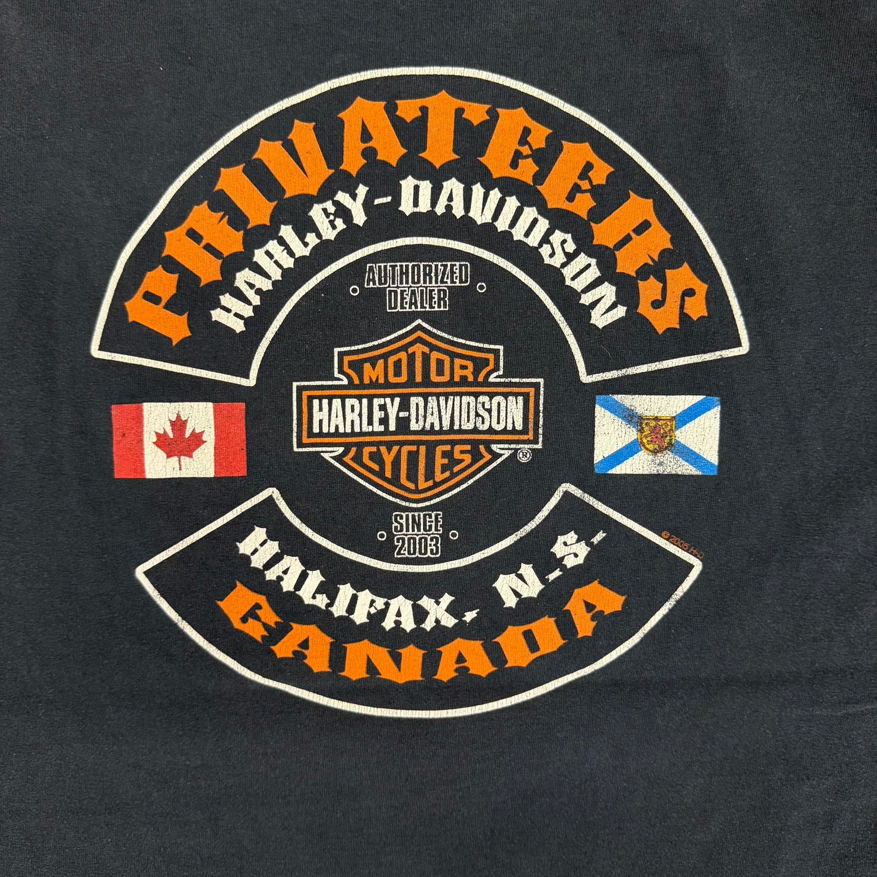J-  Vintage '08 Harley Davidson Halifax Canada Graphic Tee - 2XL